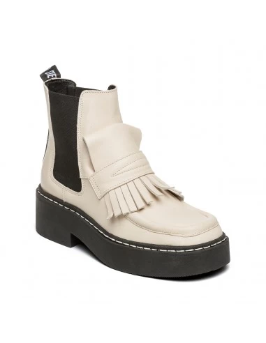 Steve Madden Chelsea Boots Femme Evana Bootie Cuir Beige/noir 4 Steve Madden Chelsea Boots Femme Evana Bootie Cuir Beige/noir â Image 2