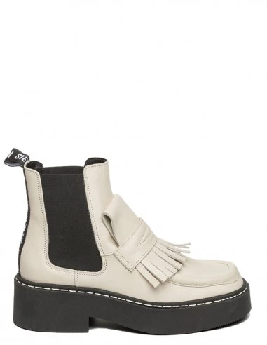 Steve Madden Chelsea Boots Femme Evana Bootie Cuir Beige/noir 3 Steve Madden Chelsea Boots Femme Evana Bootie Cuir Beige/noir