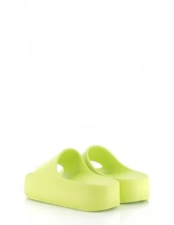 Steve Madden Claquettes Compensées Femme Astro Slide Jaune Fluo -Magasin De Chaussures sm11002395 346 steve madden 2