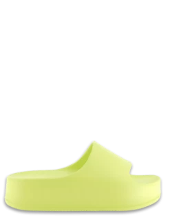 Steve Madden Claquettes Compensées Femme Astro Slide Jaune Fluo