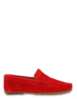 Hylton Mocassin Homme 80743-06 Daim Rouge