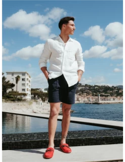 Hylton Mocassin Homme 94371-11 Daim Rouge -Magasin De Chaussures smodena 15