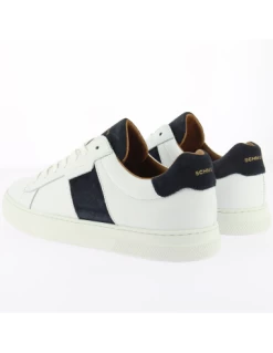 Schmoove Baskets De Ville Homme Spark Gang Cuir Blanc/noir -Magasin De Chaussures spark gang 2