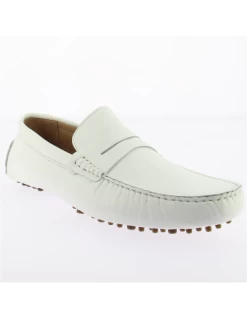 Hylton Mocassin Homme 82985-03 Cuir Blanc -Magasin De Chaussures stacos 6