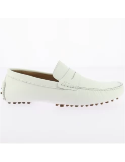 Hylton Mocassin Homme 82985-03 Cuir Blanc -Magasin De Chaussures stacos 7