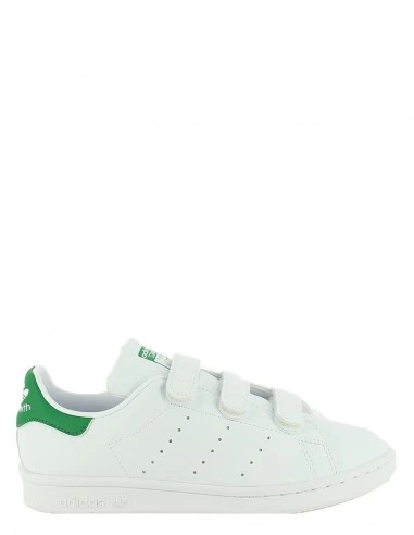 Adidas Sneakers Enfant Stan Smith Cf Cuir Blanc Vert 3 Adidas Sneakers Enfant Stan Smith Cf Cuir Blanc Vert