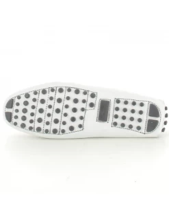 Hylton Mocassin Homme 80876-05 Daim Blanc -Magasin De Chaussures tacos man lacet negro 5