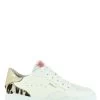 Semerdjian Baskets De Ville Femme Tany 6616 Cuir Blanc/or/léopard -Magasin De Chaussures tany 6616