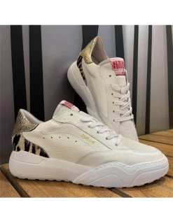 Semerdjian Baskets De Ville Femme Tany 6616 Cuir Blanc/or/léopard 12 Semerdjian Baskets De Ville Femme Tany 6616 Cuir Blanc/or/léopard -Magasin De Chaussures tany 6616 3