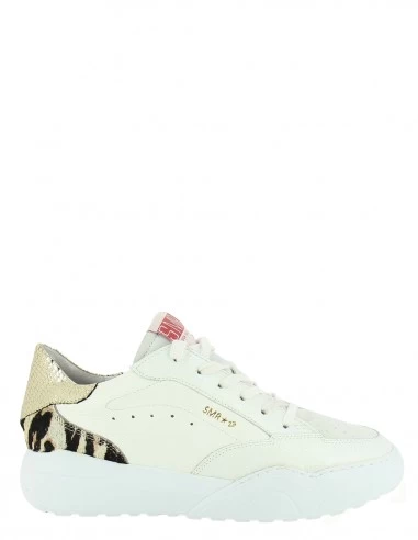 Semerdjian Baskets De Ville Femme Tany 6616 Cuir Blanc/or/léopard 3 Semerdjian Baskets De Ville Femme Tany 6616 Cuir Blanc/or/léopard