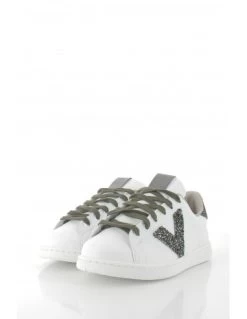 Victoria Baskets De Ville Blanc Tennis Vegan -Magasin De Chaussures tenis piel vegana detalle glitter 2