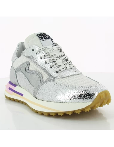 Semerdjian Baskets De Ville Femme Tyla 7875 Cuir Argenté/violet 5 Semerdjian Baskets De Ville Femme Tyla 7875 Cuir Argenté/violet – Image 3