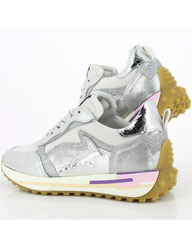 Semerdjian Baskets De Ville Femme Tyla 7875 Cuir Argenté/violet 6 Semerdjian Baskets De Ville Femme Tyla 7875 Cuir Argenté/violet – Image 4