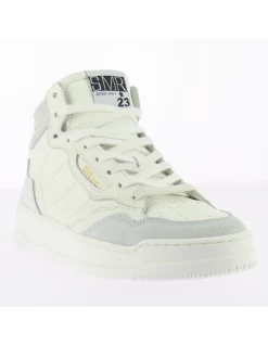 Semerdjian Baskets Montantes Femme Vale 8409 Cuir Blanc/argenté -Magasin De Chaussures vale 8409 semerdjian 1