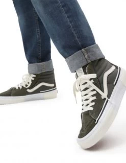 Vans Sneakers Compensées Homme Ua Sk8-hi Reconstruct Dkgr Kaki -Magasin De Chaussures vn0005ukolo vans 3