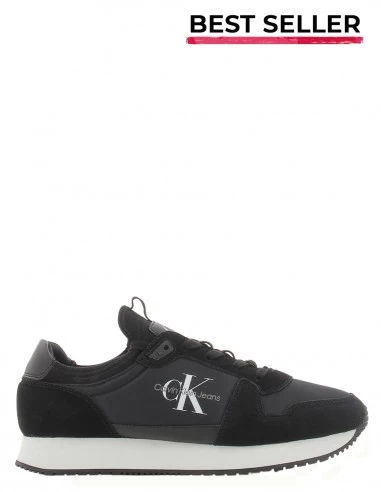 Calvin Klein Baskets De Ville Homme Runner Sock Laceup Noir 3 Calvin Klein Baskets De Ville Homme Runner Sock Laceup Noir