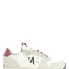Calvin Klein Baskets De Ville Homme Runner Sock Laceup Blanc/rouge -Magasin De Chaussures ym00553 02z calvin klein