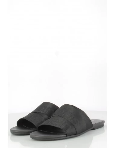 Calvin Klein Claquettes Pour Femme Flat Sandal Slide We Noir 4 Calvin Klein Claquettes Pour Femme Flat Sandal Slide We Noir â Image 2
